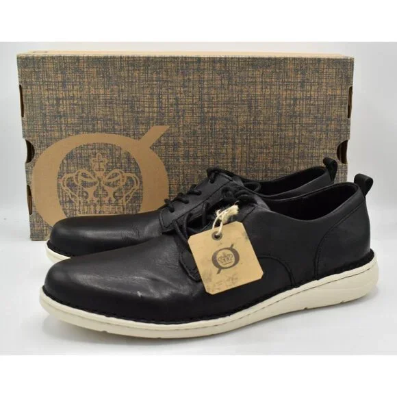 Born Shoes Born Mens Size Todd Black Full Grain Leather Lace